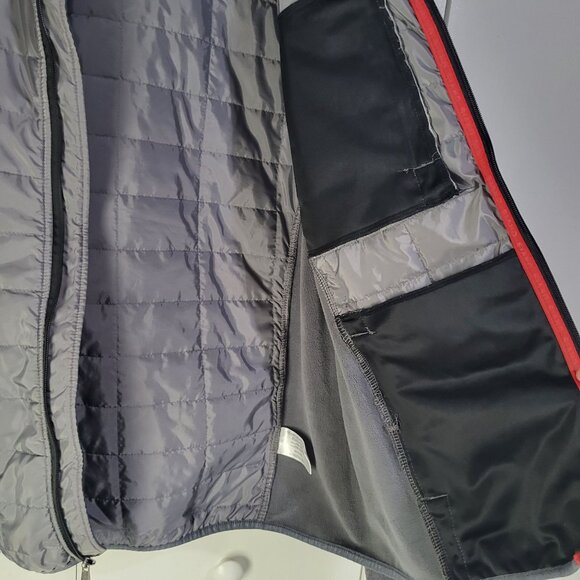 Orvis Mens Mixed Media Quilted Gray Black Full Zip Jacket SZ LG - Picture 7 of 13